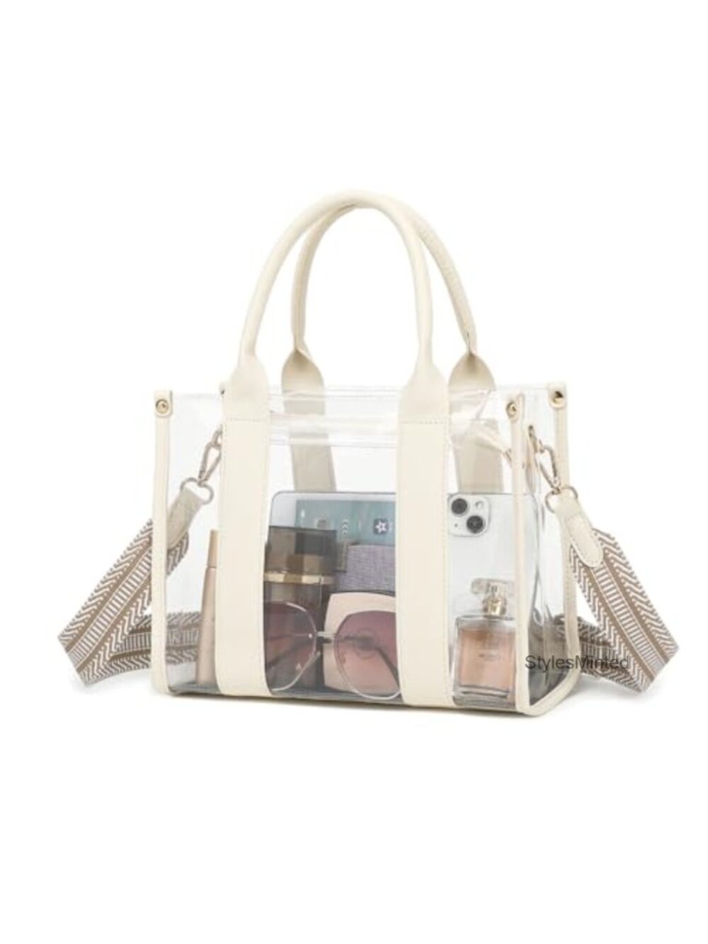 Clear Tote Bag Stadium Approved PVC Crossbody Handbag Women